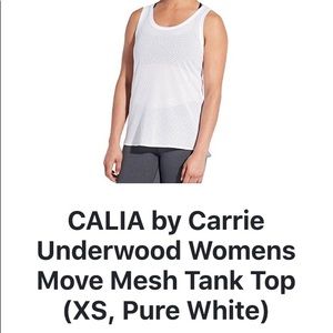 Calia Move Mesh Tank Top Pure White XS